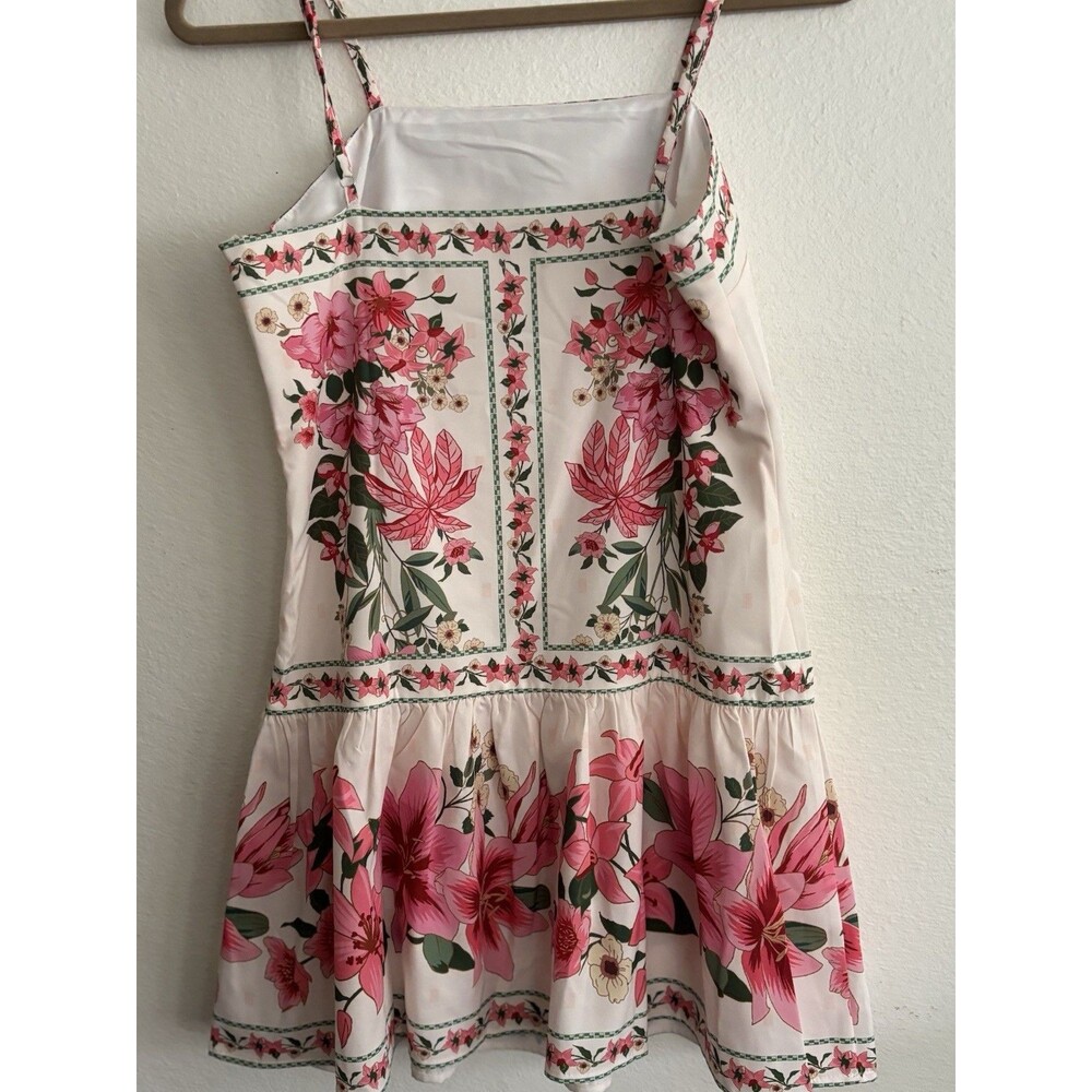 CoMMENSE Floral Print Spaghetti Strap Mini Dress COLOR - Pink Size EXTRA SMALL - Picture 5 of 11